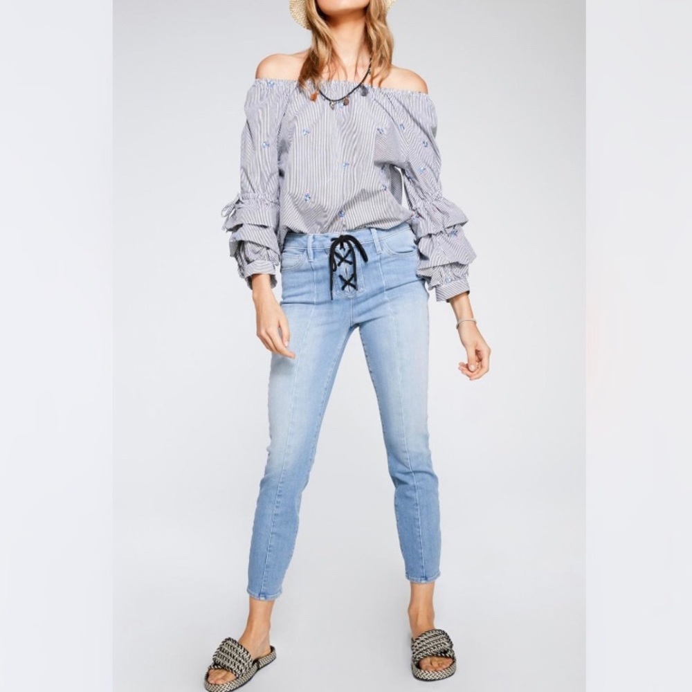 Sanctuary SAFFRON FOLDED-SLEEVE BLOUSE